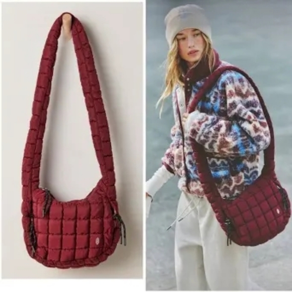 Free People Movement Quilted Baby Carryall Sling Bag In Mahagony - Picture 3 of 3